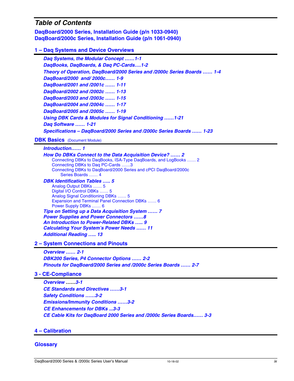 Measurement Computing 2000 Series Daqboar User Manual | Page 9 / 94