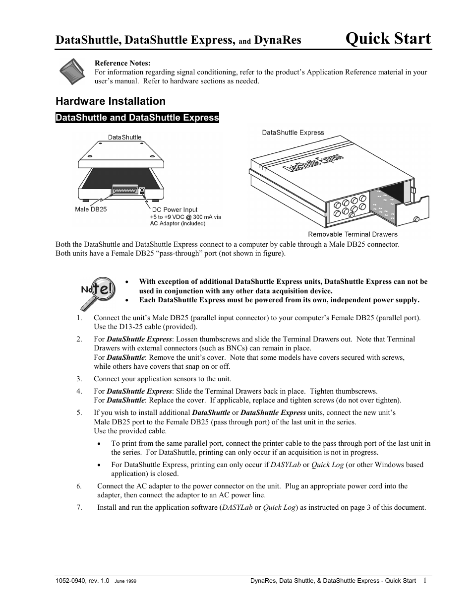 Measurement Computing DataShuttle Quick Start User Manual | 4 pages