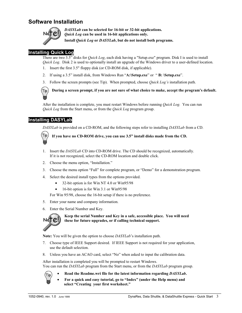 Software installation | Measurement Computing DataShuttle Quick Start User Manual | Page 3 / 4