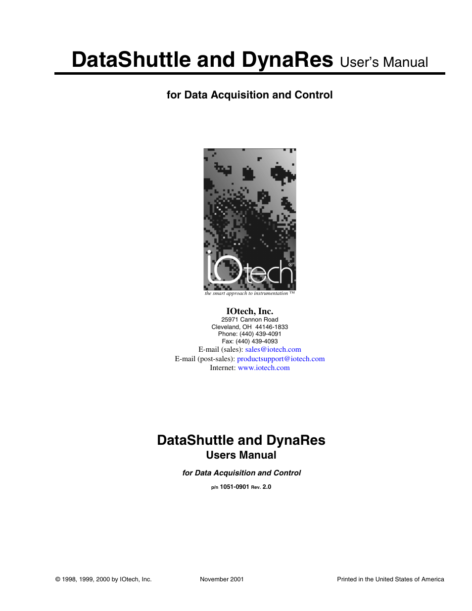 Measurement Computing DataShuttle User Manual | 126 pages