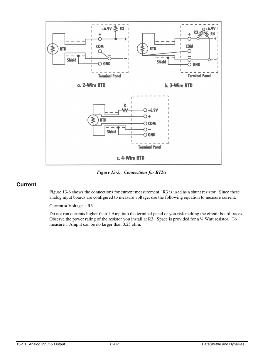 Current, Current …… 13-10 | Measurement Computing DataShuttle User Manual | Page 110 / 126