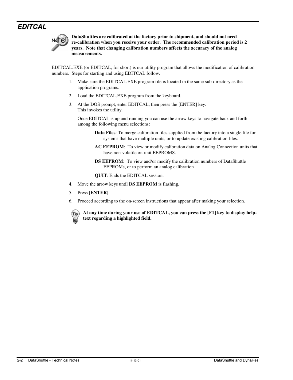 Editcal | Measurement Computing DataShuttle User Manual | Page 20 / 126