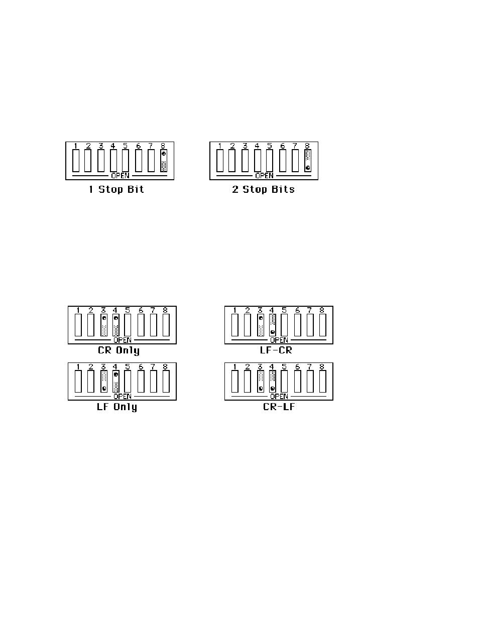 4 serial stop bit selection, 5 serial terminator selection | Measurement Computing Digital232 User Manual | Page 14 / 59