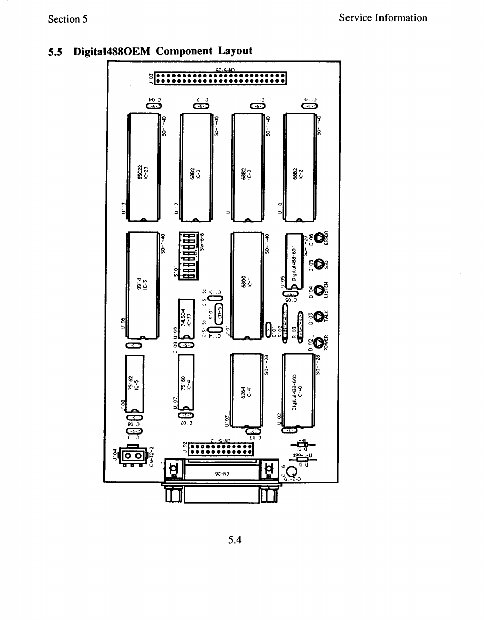 5 digital488oem component layout | Measurement Computing Digital488 User Manual | Page 76 / 83