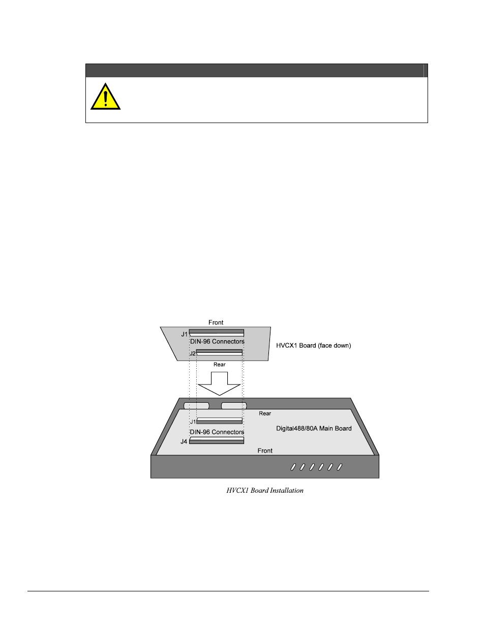 To install the hvcx1 option…… 16, Caution | Measurement Computing Digital488/80A User Manual | Page 22 / 106