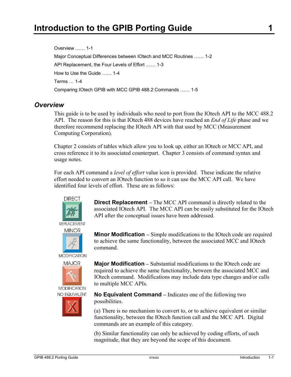Ch-1 introduction, Overview, Introduction to the gpib porting guide 1 | Measurement Computing GPIB-488.2 User Manual | Page 3 / 64