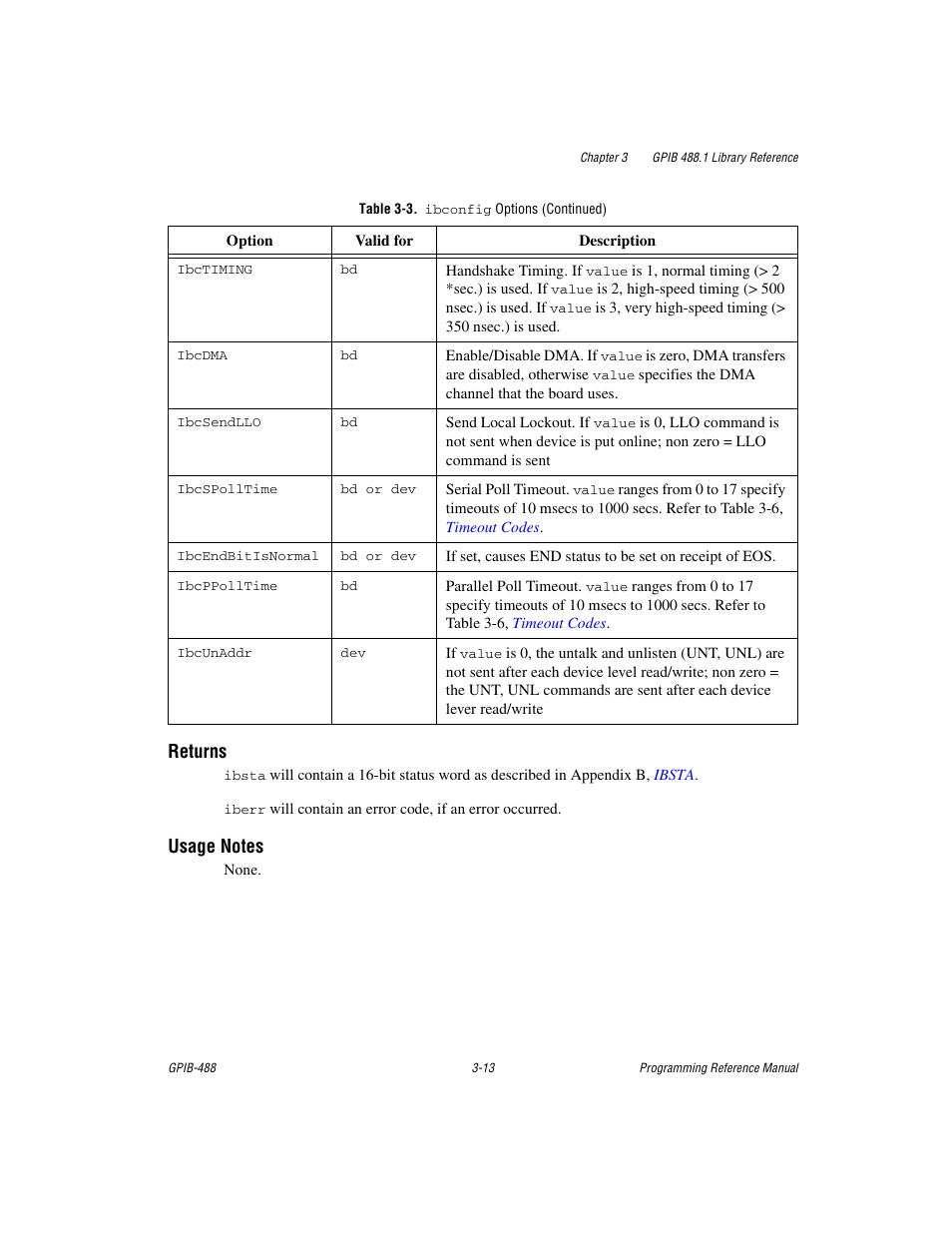 Returns | Measurement Computing GPIB-488 User Manual | Page 26 / 116