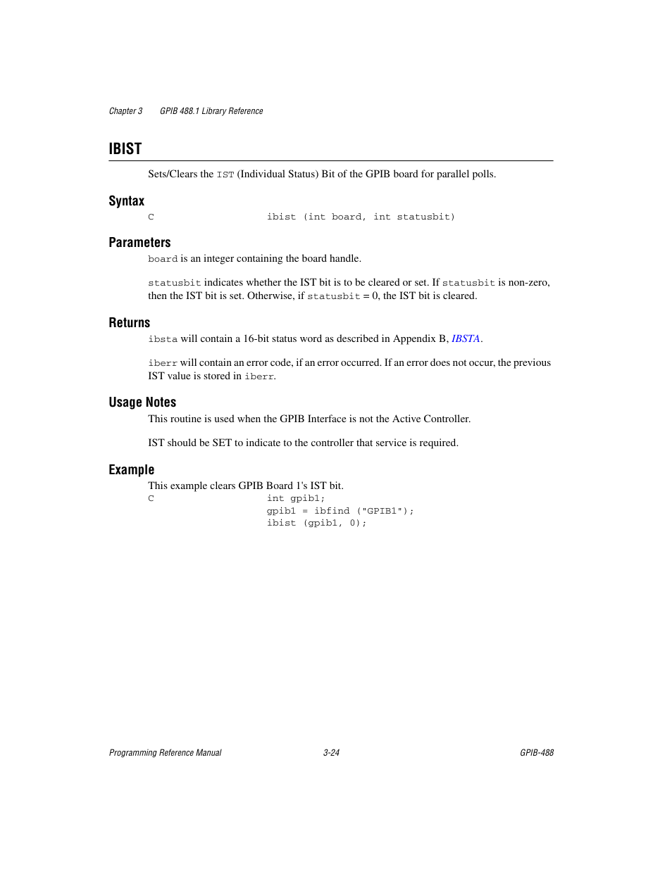 Ibist, Ibist -24 | Measurement Computing GPIB-488 User Manual | Page 37 / 116