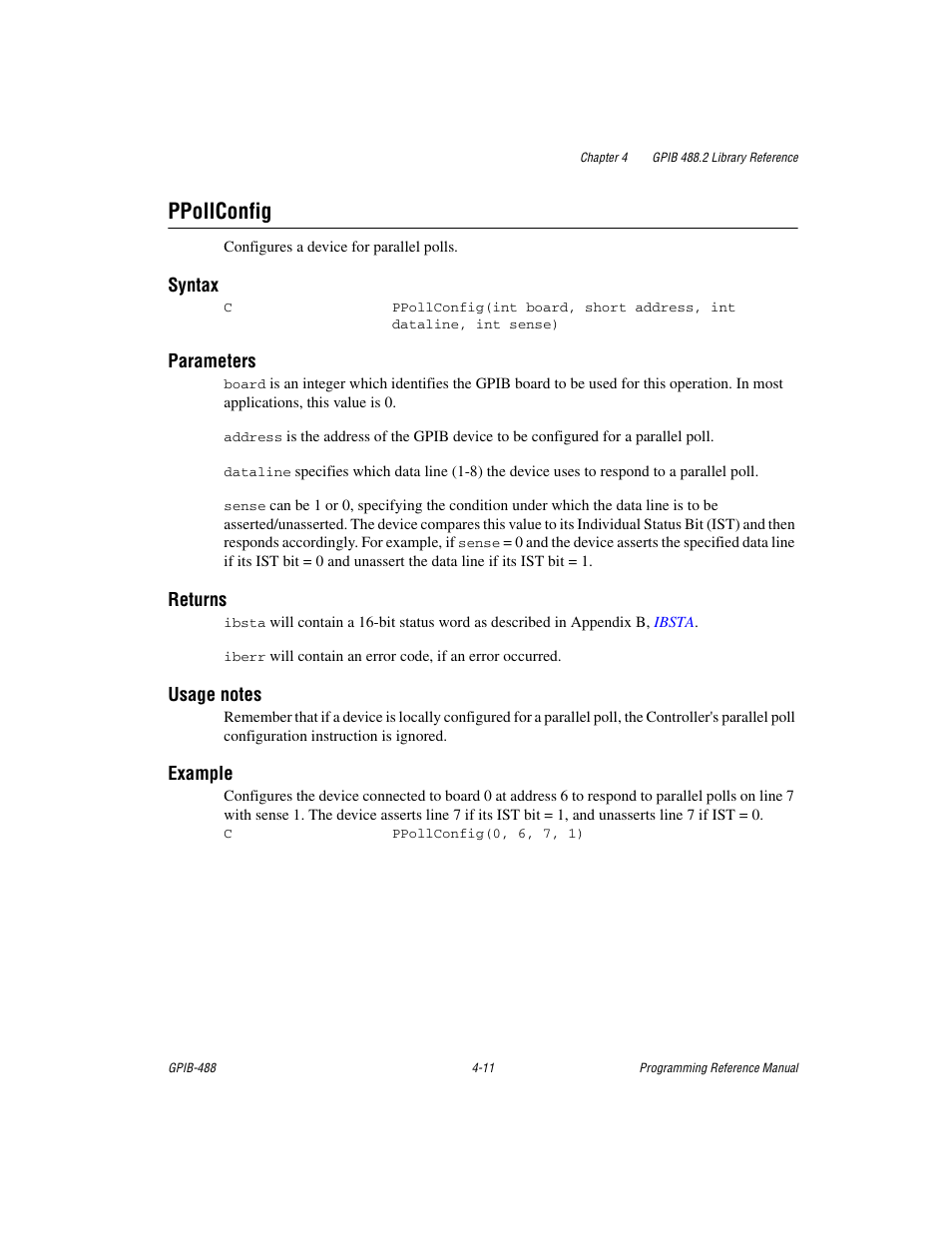 Ppollconfig, Ppollconfig -11 | Measurement Computing GPIB-488 User Manual | Page 79 / 116