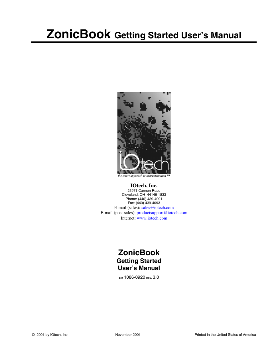 Measurement Computing ZonicBook Rev.3.0 User Manual | 28 pages
