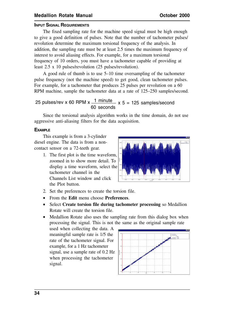 Input signal requirements, Example, Nput | Ignal, Equirements, Xample | Measurement Computing Medallion Rotate rev.2.3 User Manual | Page 34 / 52