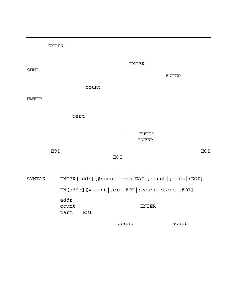 Enter (controller mode) | Measurement Computing Micro 488/EX rev.2.1 User Manual | Page 100 / 218