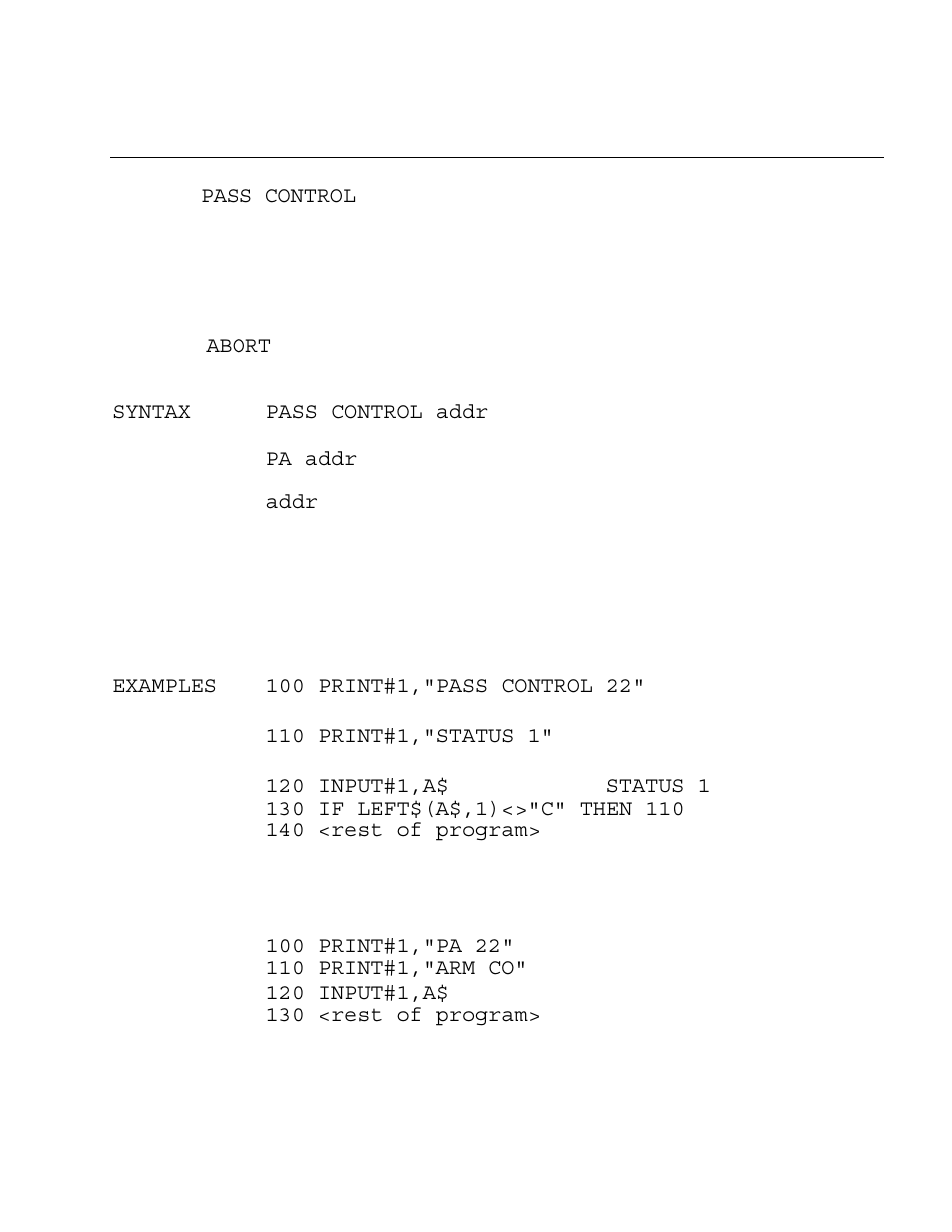 Pass control | Measurement Computing Micro 488/EX rev.2.1 User Manual | Page 127 / 218