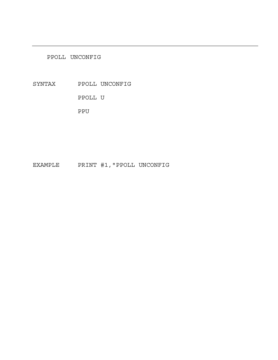 Ppoll unconfig or ppu | Measurement Computing Micro 488/EX rev.2.1 User Manual | Page 132 / 218