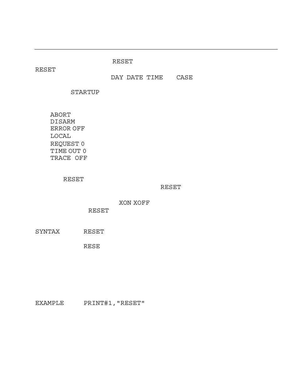 Reset | Measurement Computing Micro 488/EX rev.2.1 User Manual | Page 137 / 218