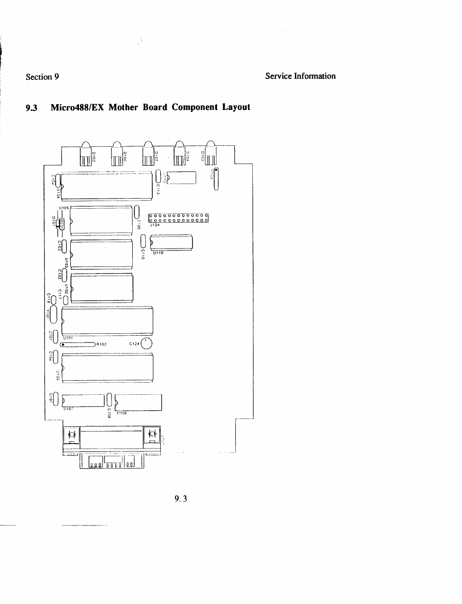 3 micro488/ex mother board component layout | Measurement Computing Micro 488/EX rev.2.1 User Manual | Page 197 / 218