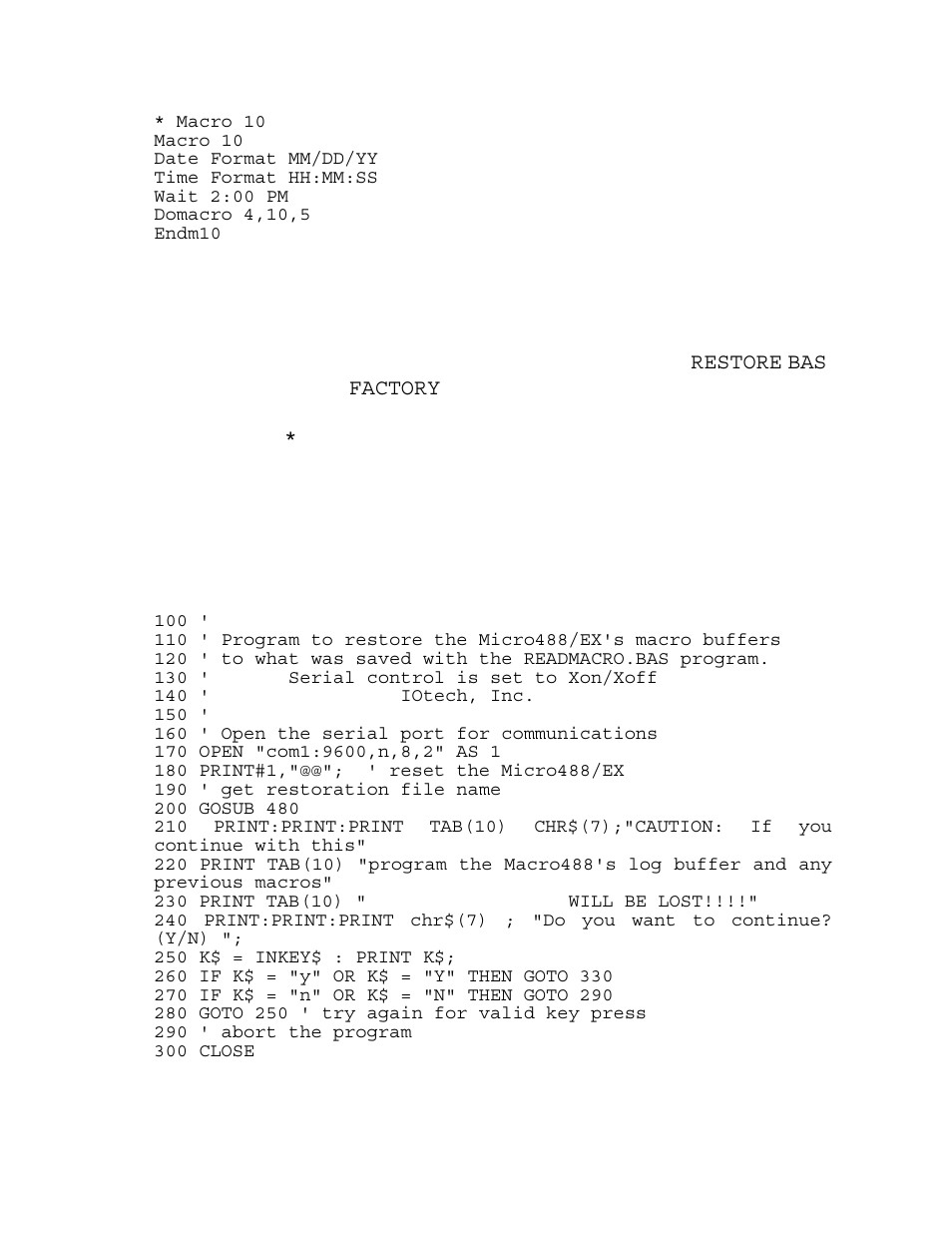 10 restoring the macro buffers from disk | Measurement Computing Micro 488/EX rev.2.1 User Manual | Page 67 / 218
