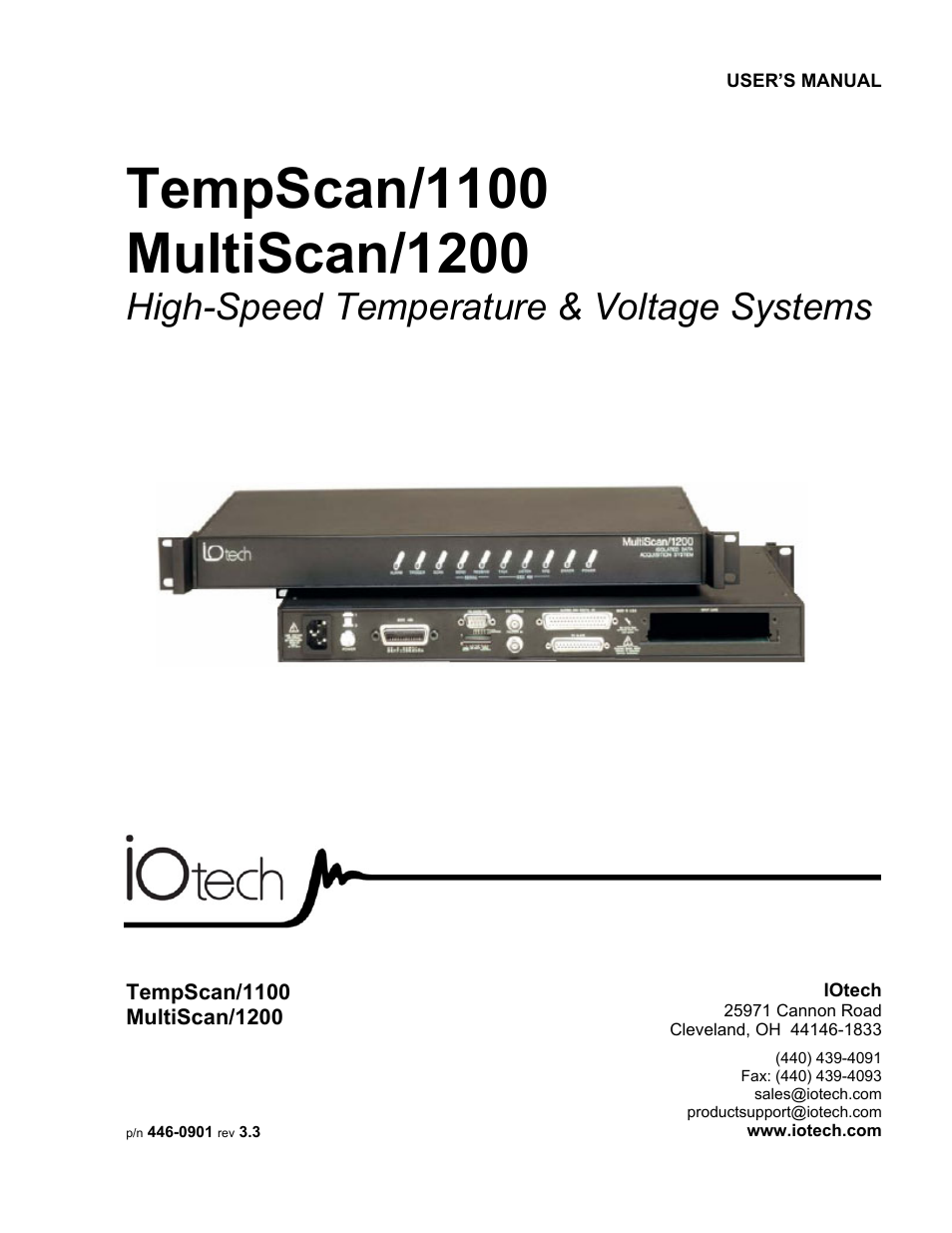 Measurement Computing TempScan/1100 User Manual | 306 pages