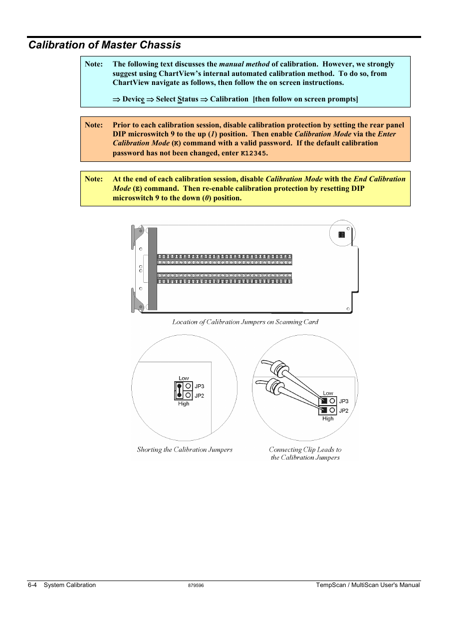 Calibration of master chassis | Measurement Computing TempScan/1100 User Manual | Page 120 / 306
