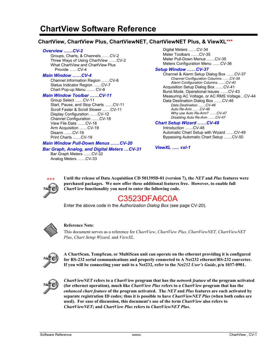 Chartview software reference | Measurement Computing TempScan/1100 User Manual | Page 133 / 306