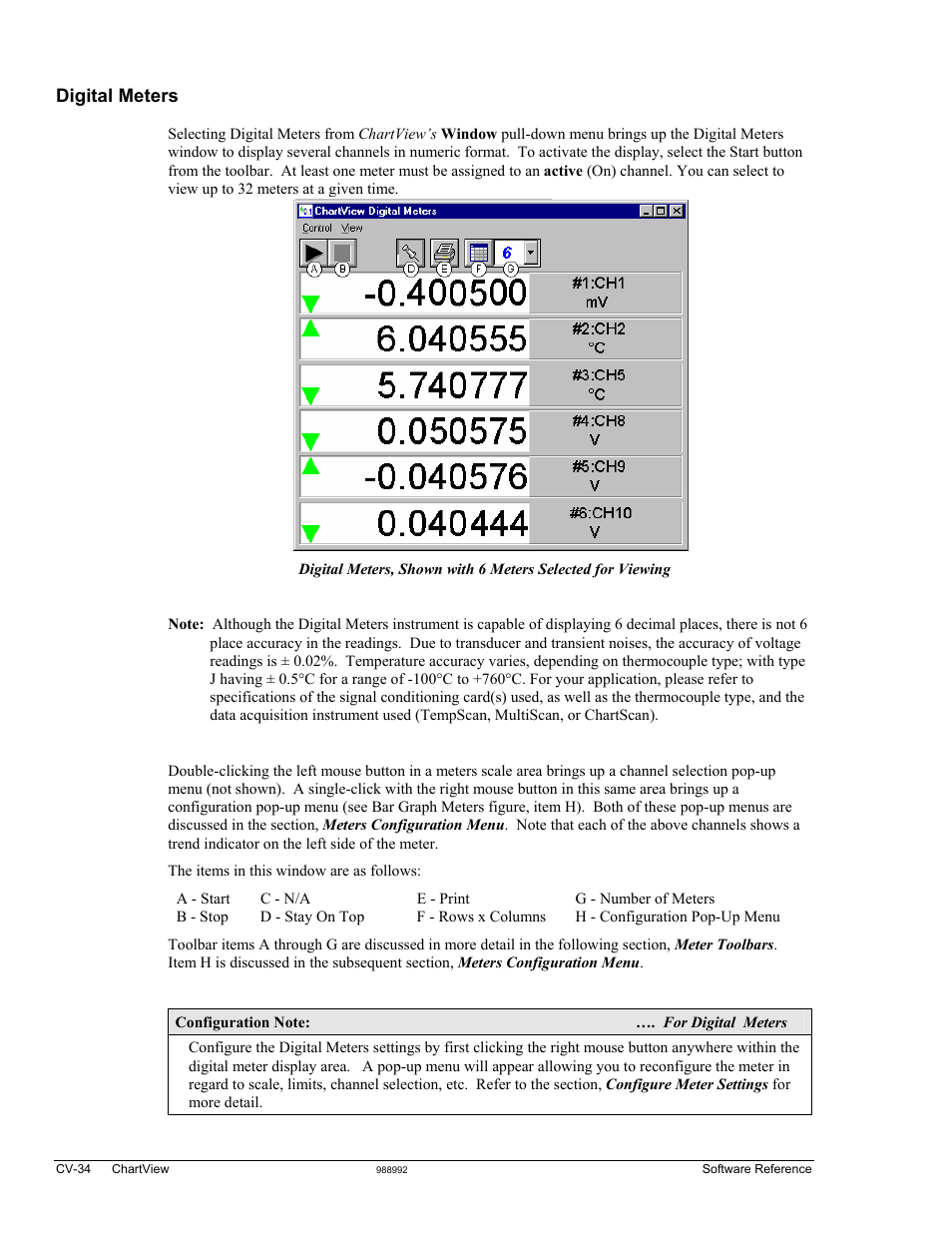 Digital meters | Measurement Computing TempScan/1100 User Manual | Page 166 / 306