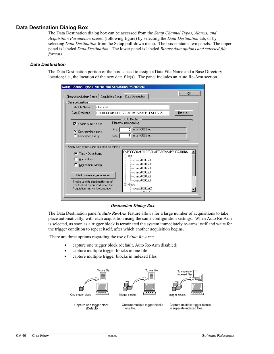 Data destination dialog box | Measurement Computing TempScan/1100 User Manual | Page 178 / 306