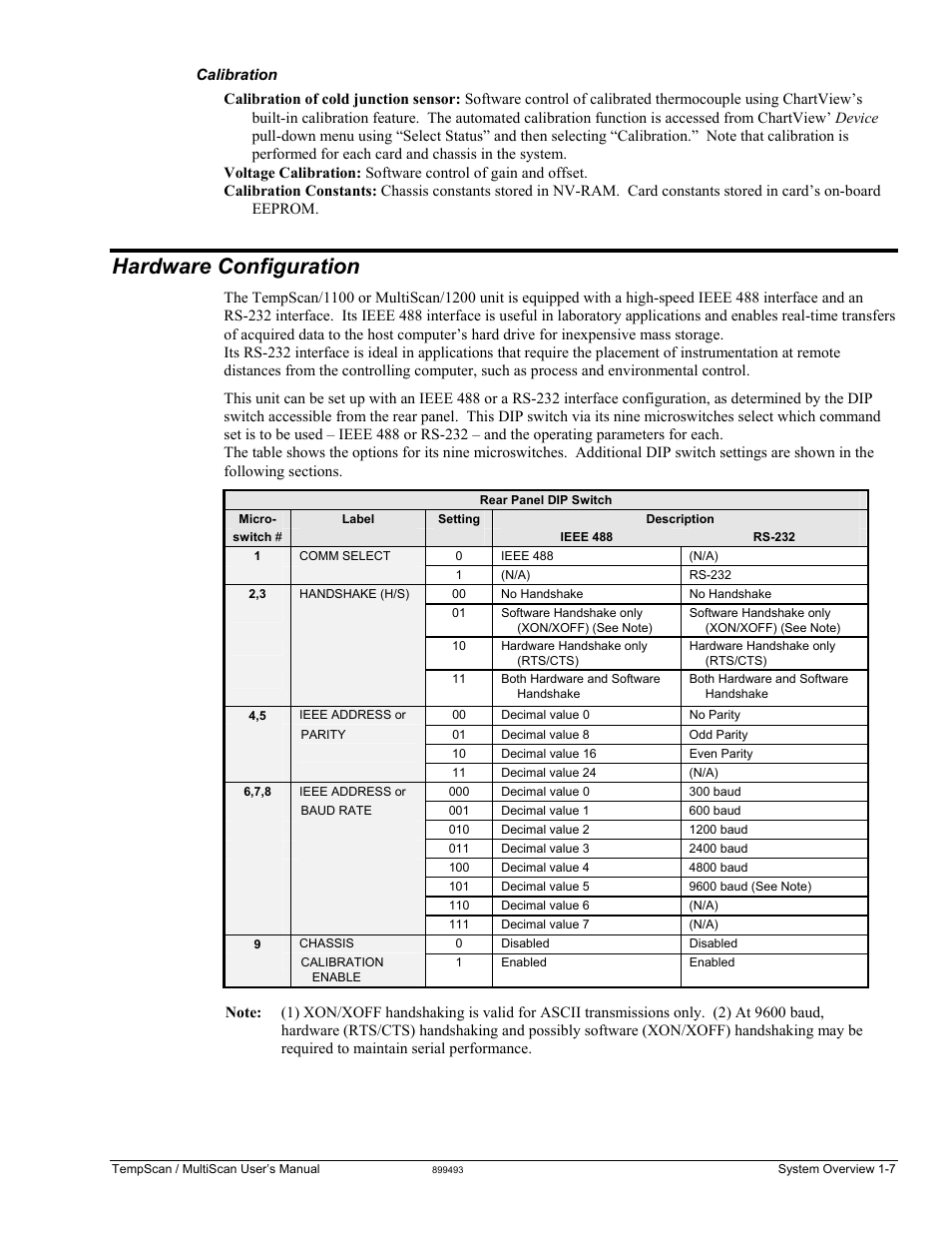 Hardware configuration, Hardware configuration -7 | Measurement Computing TempScan/1100 User Manual | Page 21 / 306