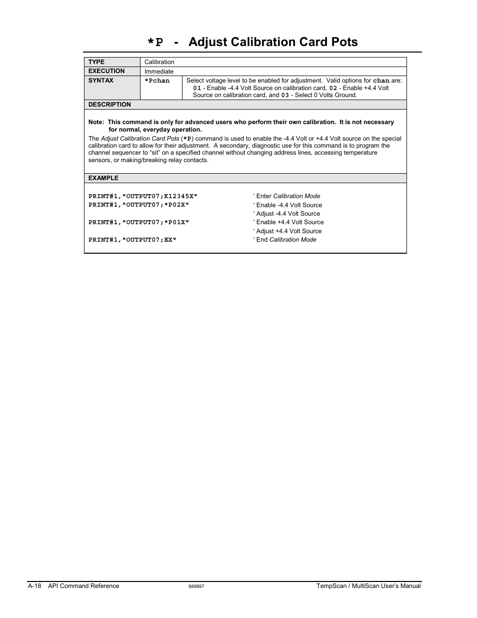 Adjust calibration card pots | Measurement Computing TempScan/1100 User Manual | Page 214 / 306