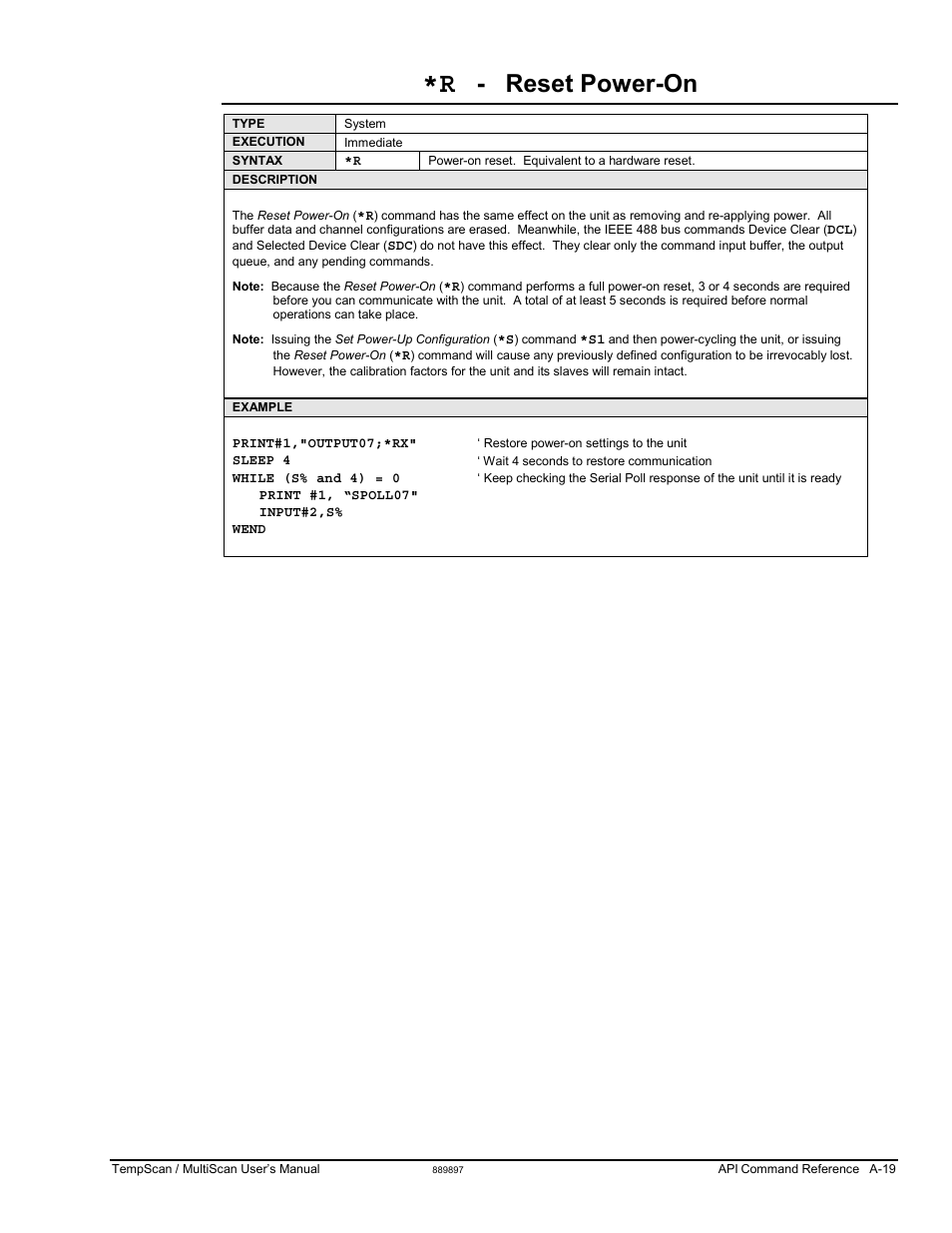 Reset power-on | Measurement Computing TempScan/1100 User Manual | Page 215 / 306