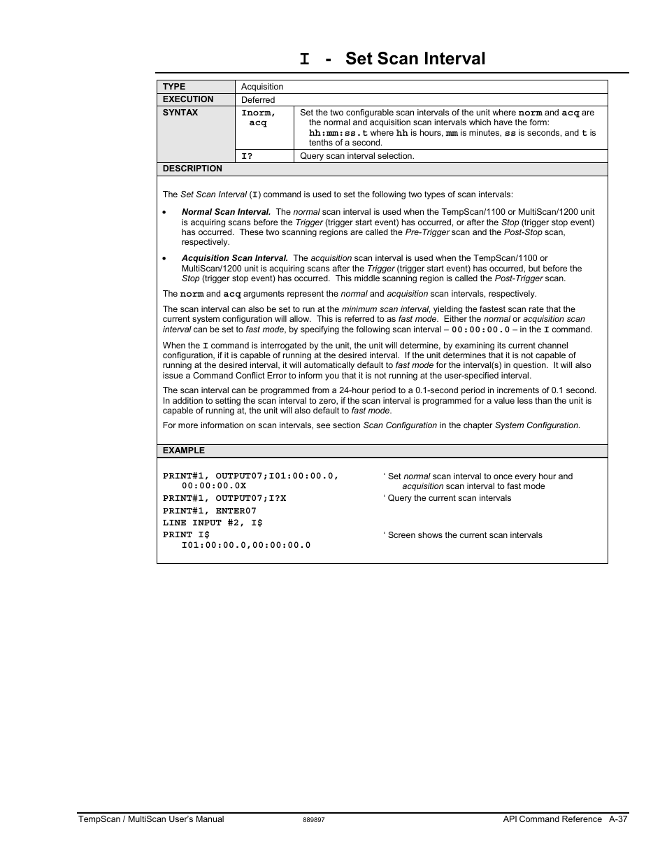 Set scan interval | Measurement Computing TempScan/1100 User Manual | Page 233 / 306