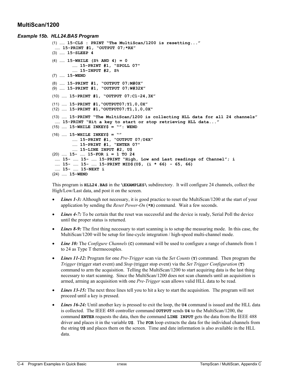 Multiscan/1200 | Measurement Computing TempScan/1100 User Manual | Page 274 / 306