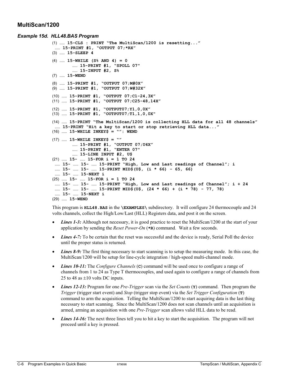 Multiscan/1200 | Measurement Computing TempScan/1100 User Manual | Page 276 / 306
