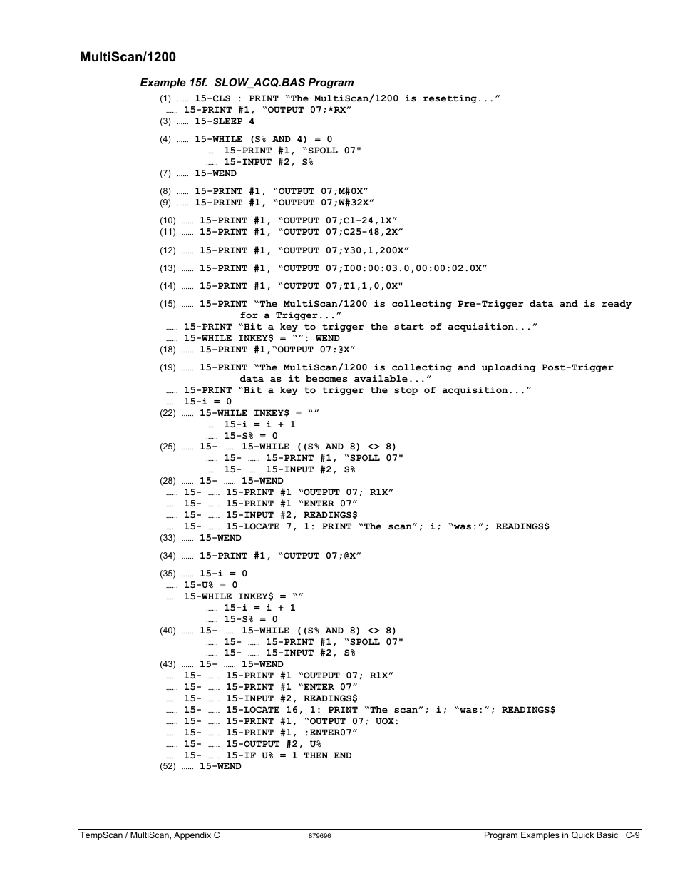 Multiscan/1200 | Measurement Computing TempScan/1100 User Manual | Page 279 / 306