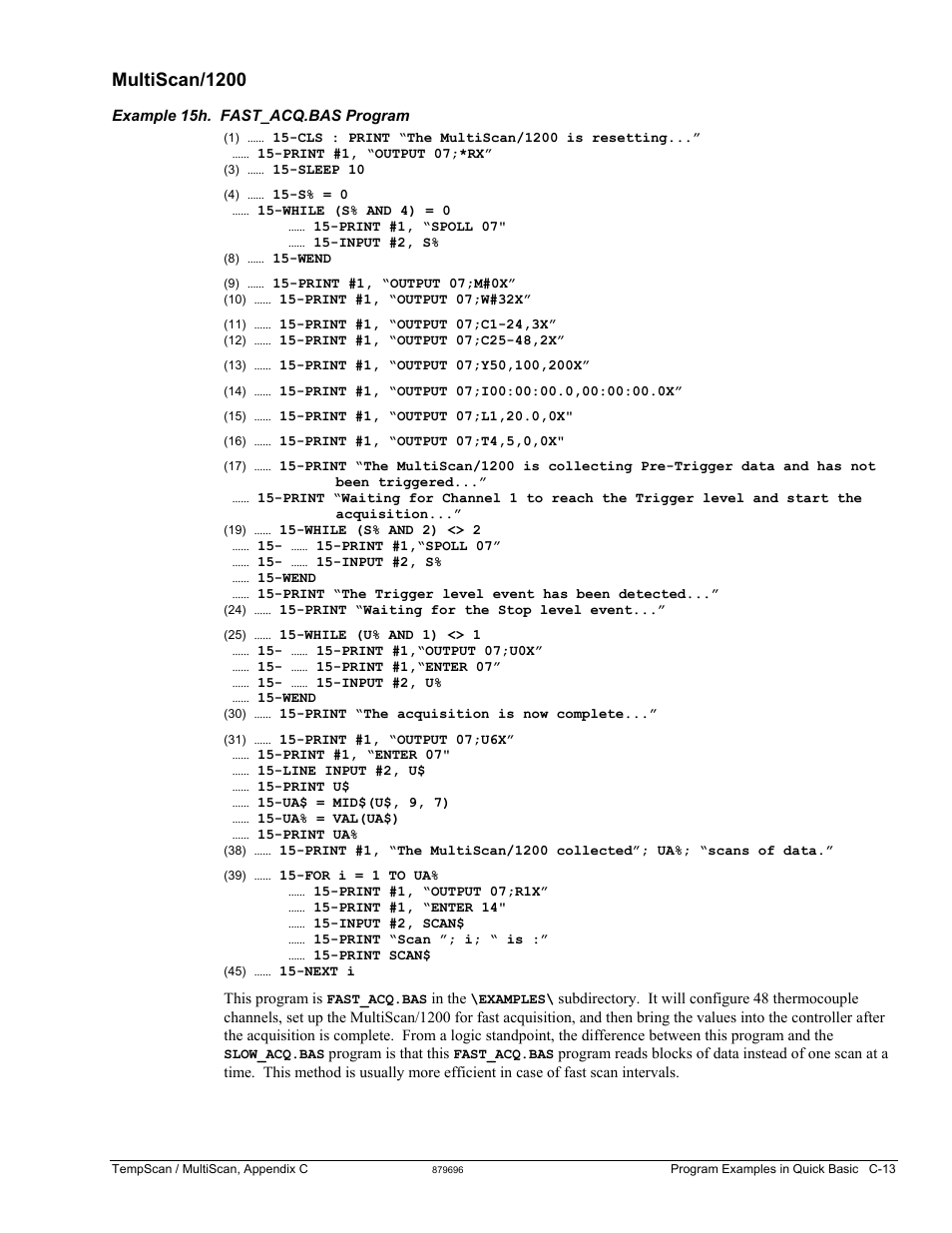 Multiscan/1200 | Measurement Computing TempScan/1100 User Manual | Page 283 / 306