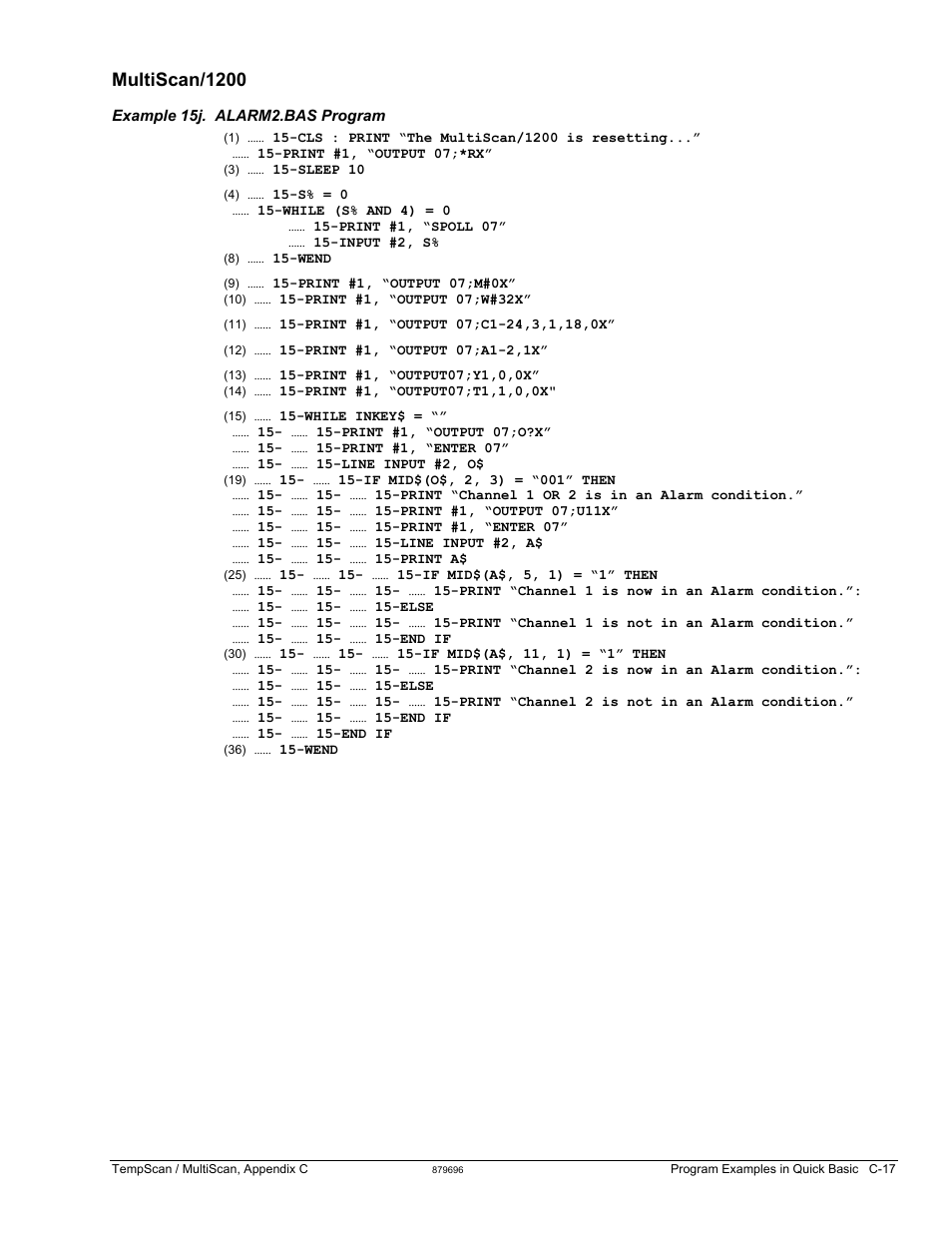 Multiscan/1200 | Measurement Computing TempScan/1100 User Manual | Page 287 / 306