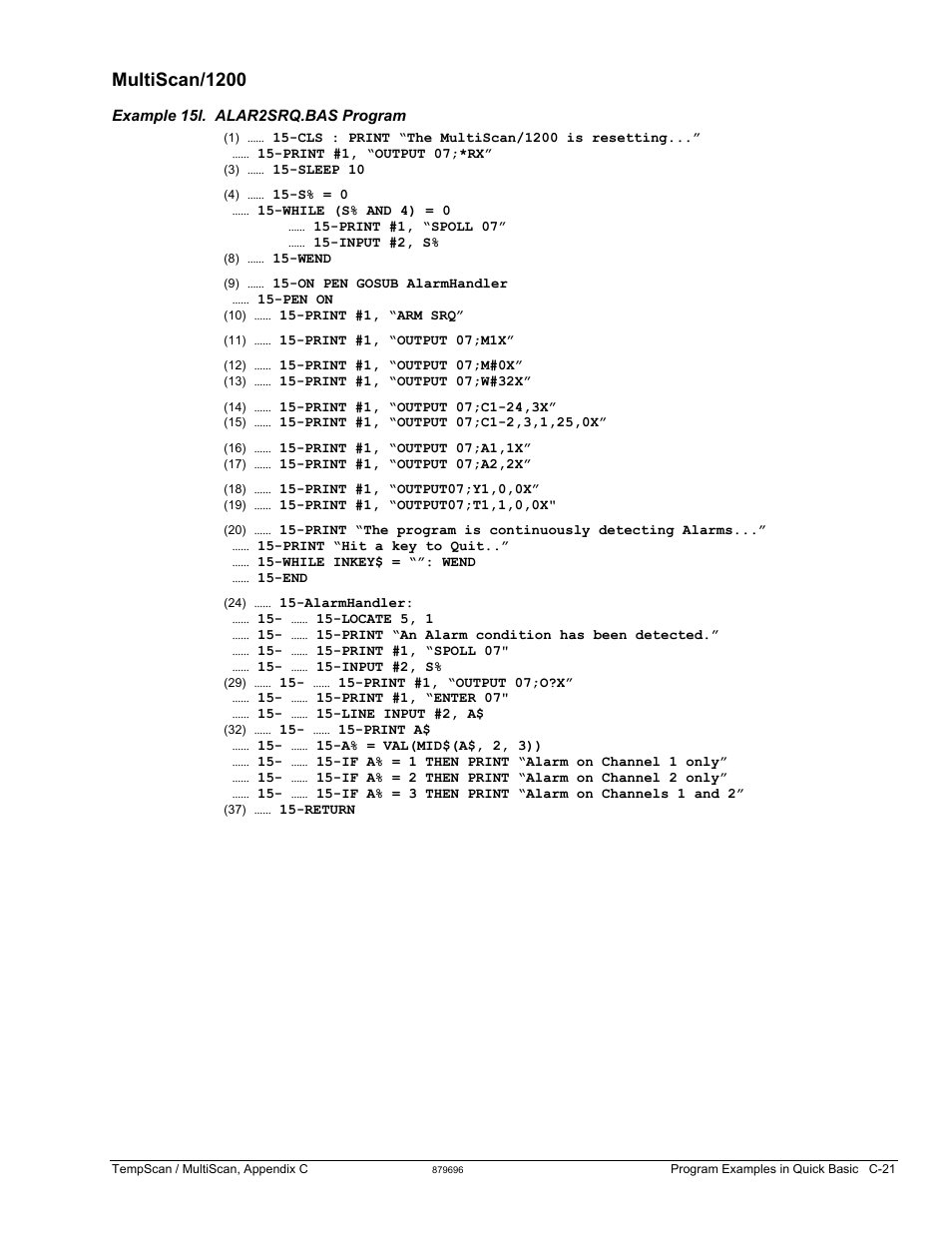 Multiscan/1200 | Measurement Computing TempScan/1100 User Manual | Page 291 / 306