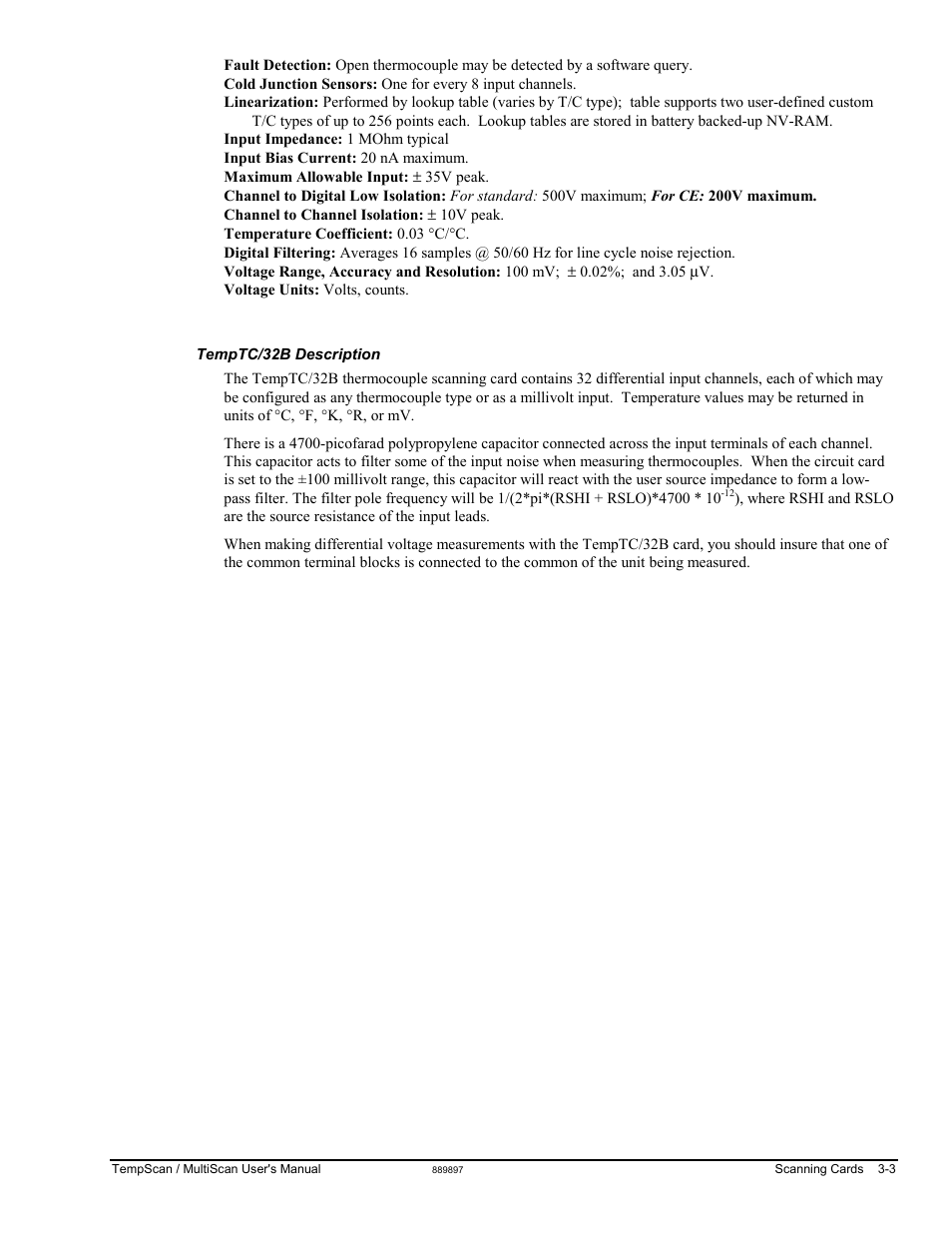 Measurement Computing TempScan/1100 User Manual | Page 51 / 306