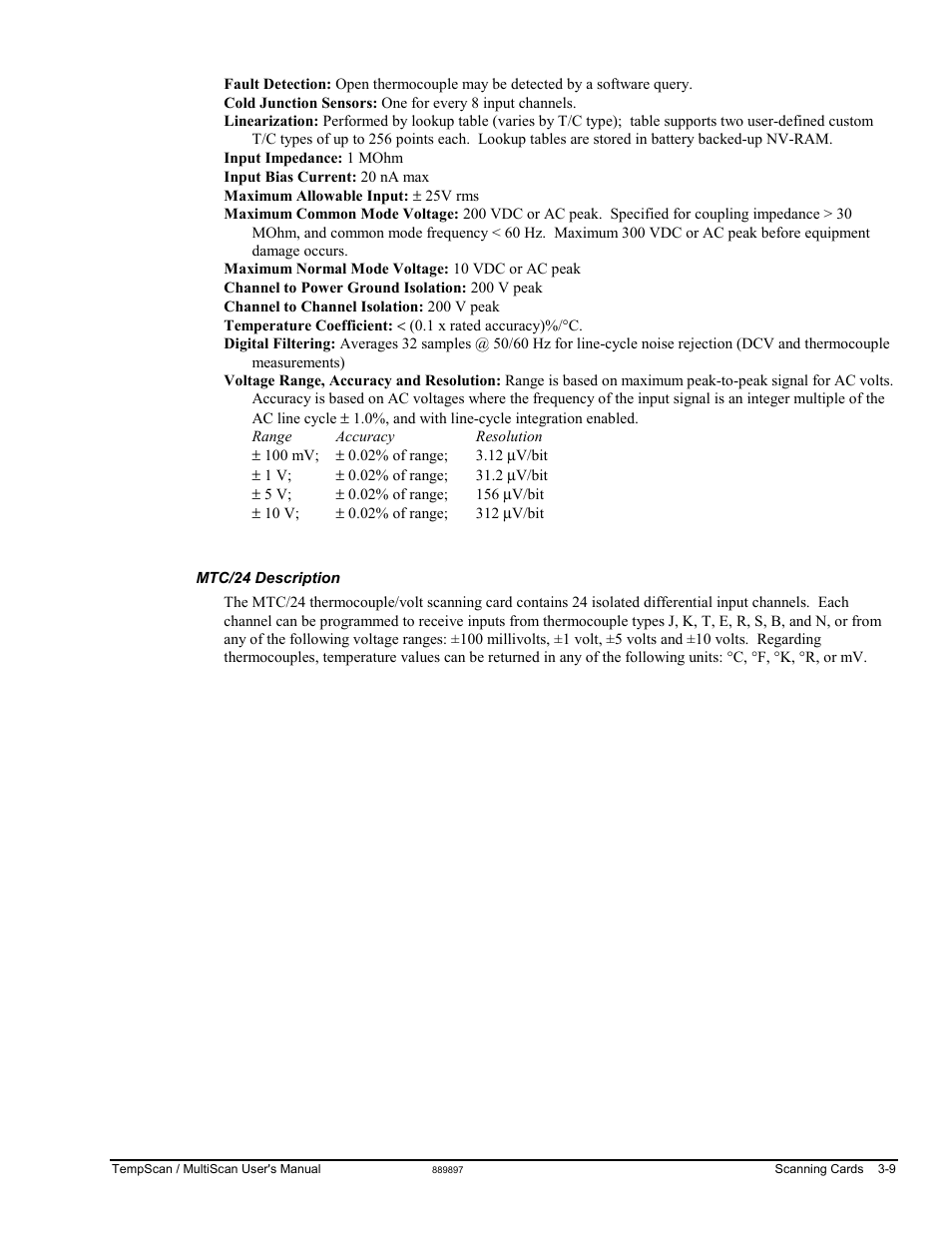 Measurement Computing TempScan/1100 User Manual | Page 57 / 306