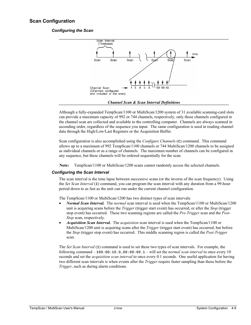 Scan configuration | Measurement Computing TempScan/1100 User Manual | Page 67 / 306