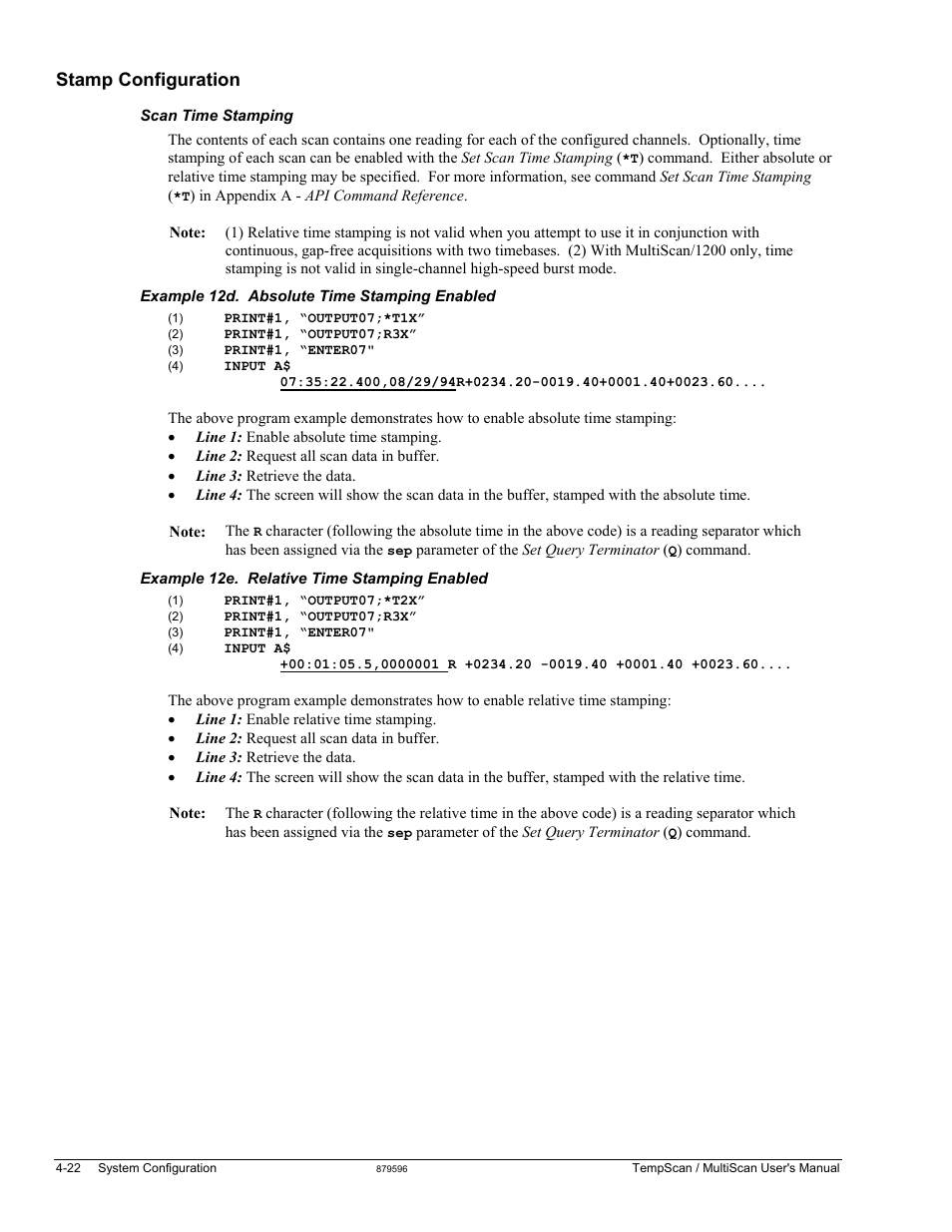 Stamp configuration | Measurement Computing TempScan/1100 User Manual | Page 80 / 306