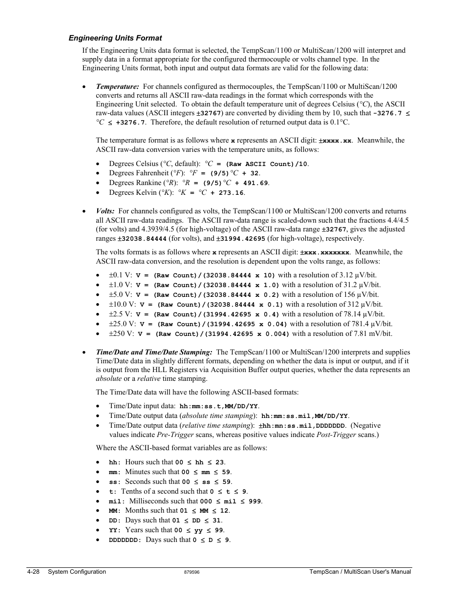 Measurement Computing TempScan/1100 User Manual | Page 86 / 306