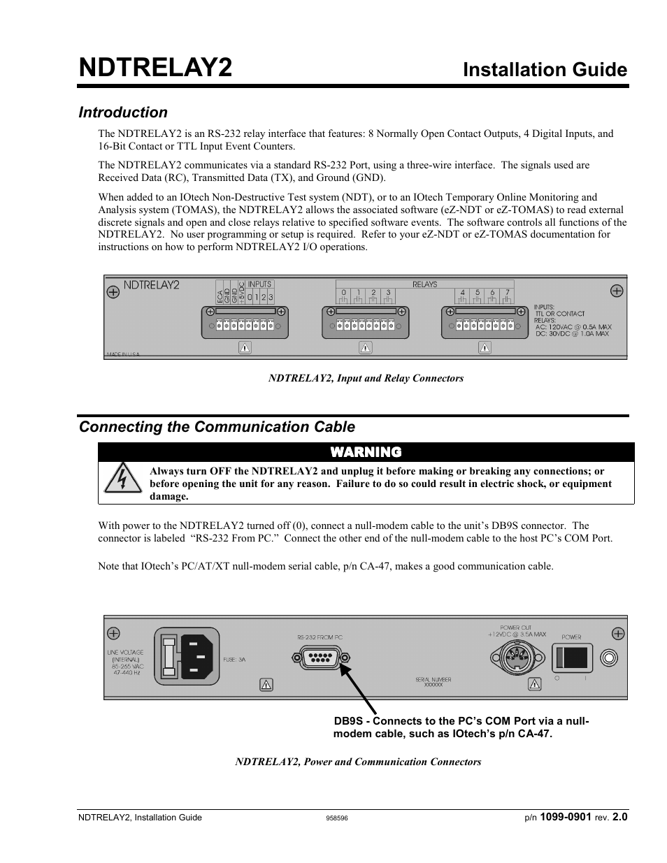 Measurement Computing NDTRELAY2 User Manual | 4 pages