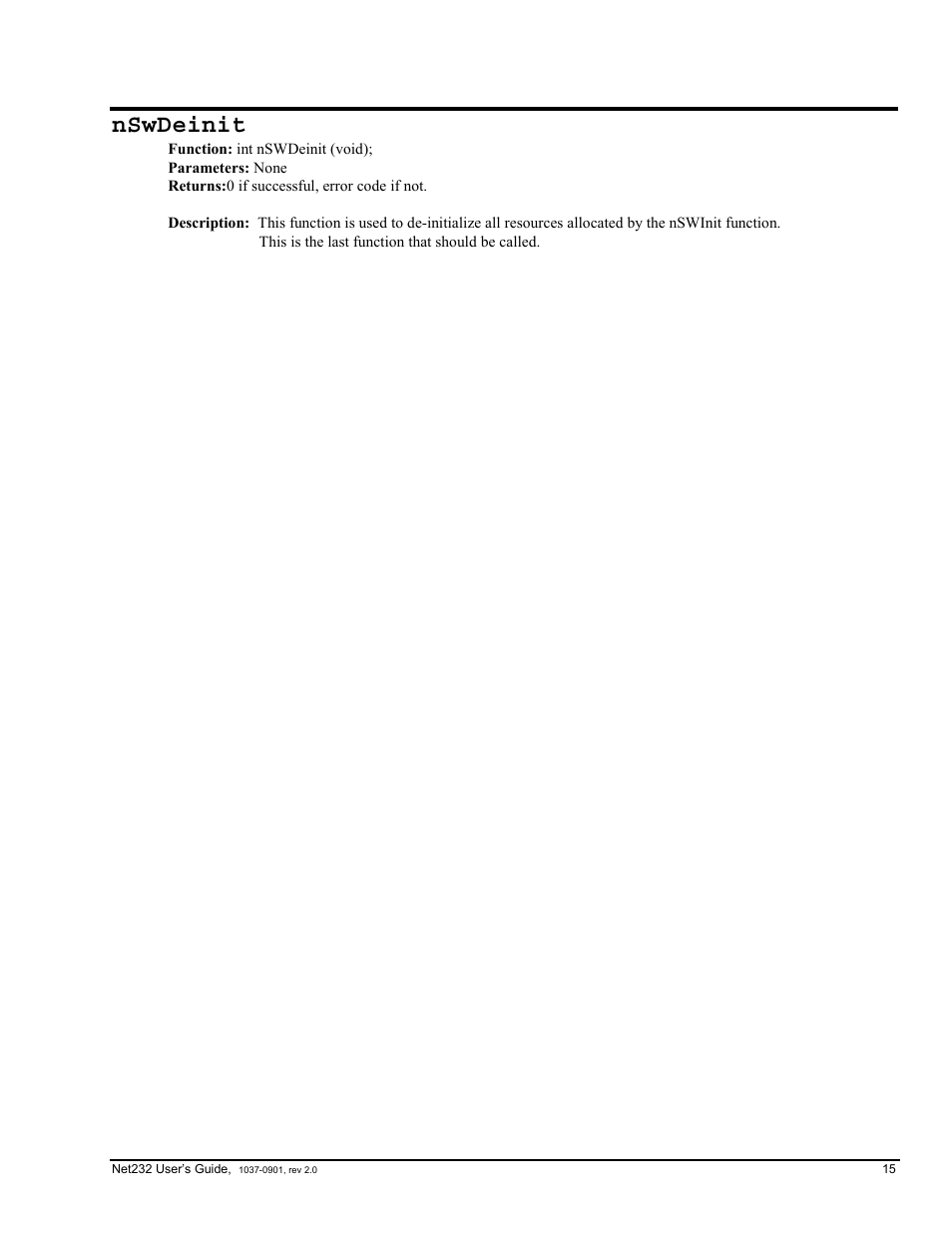 Nswdeinit | Measurement Computing Net232 User Manual | Page 15 / 16