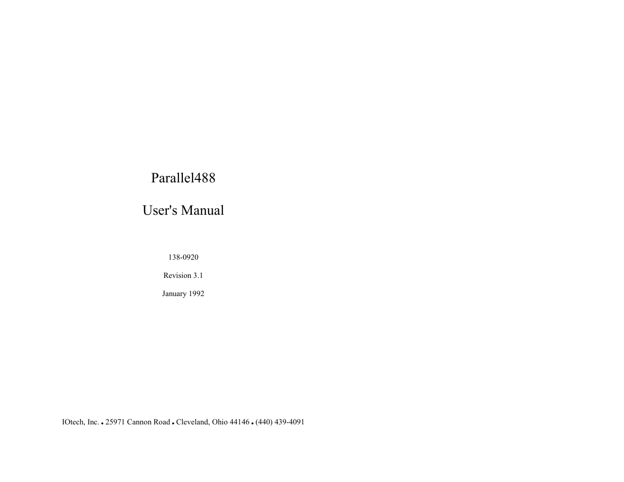 Parallel488 user's manual | Measurement Computing Parallel488 User Manual | Page 3 / 51
