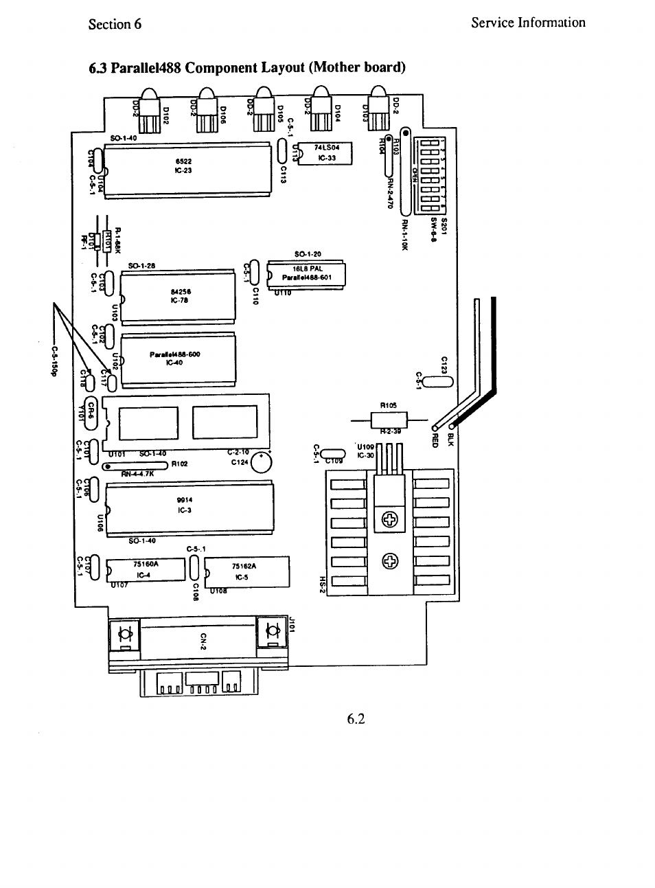 3 parallel488 component layout (mother board) | Measurement Computing Parallel488 User Manual | Page 46 / 51
