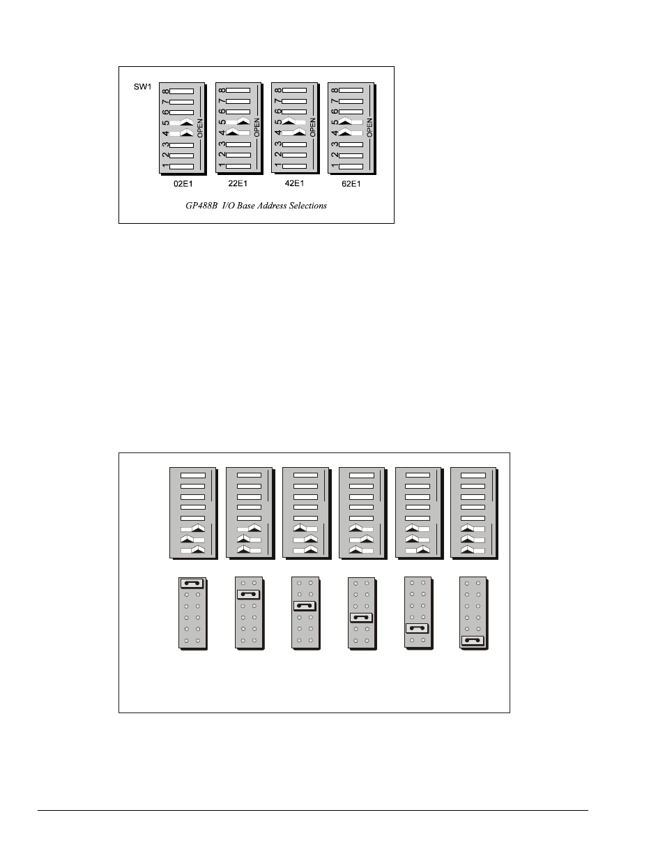 Configuring the gp488b interface i/o base address, Configuring the gp488b interface interrupt (irq) | Measurement Computing Personal488 rev.1.0 User Manual | Page 34 / 40