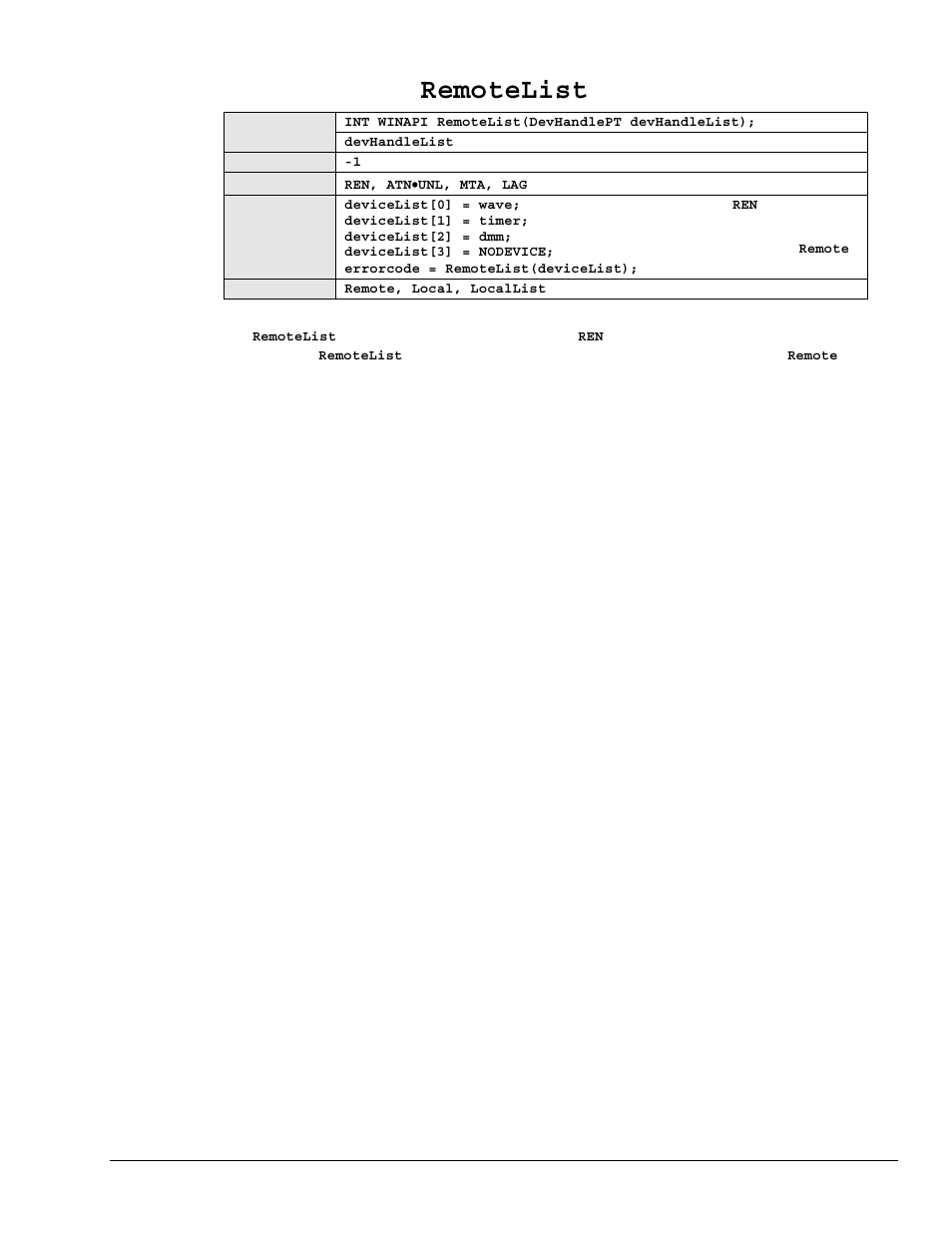 Remotelist | Measurement Computing Personal488 rev.3.0 User Manual | Page 114 / 150