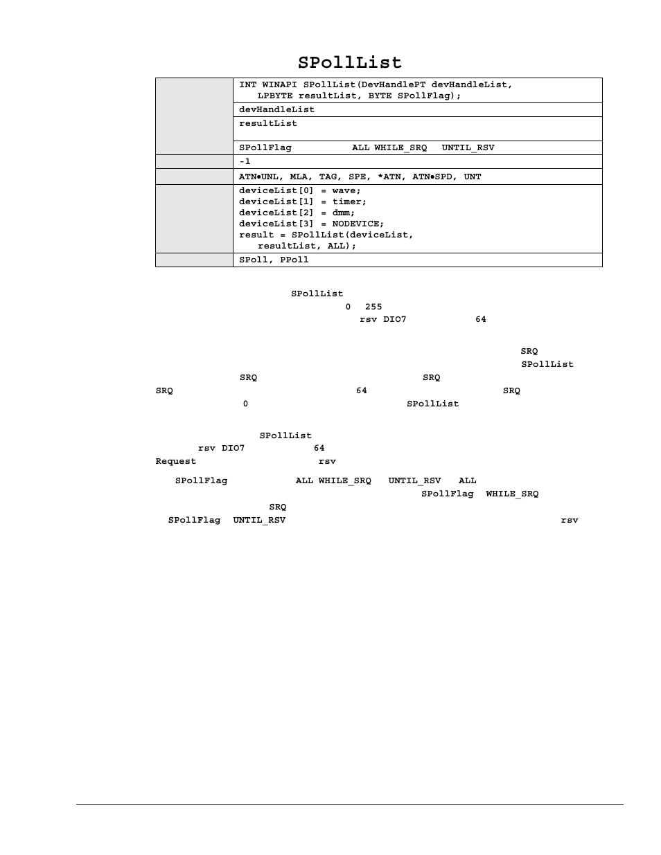 Spolllist | Measurement Computing Personal488 rev.3.0 User Manual | Page 121 / 150