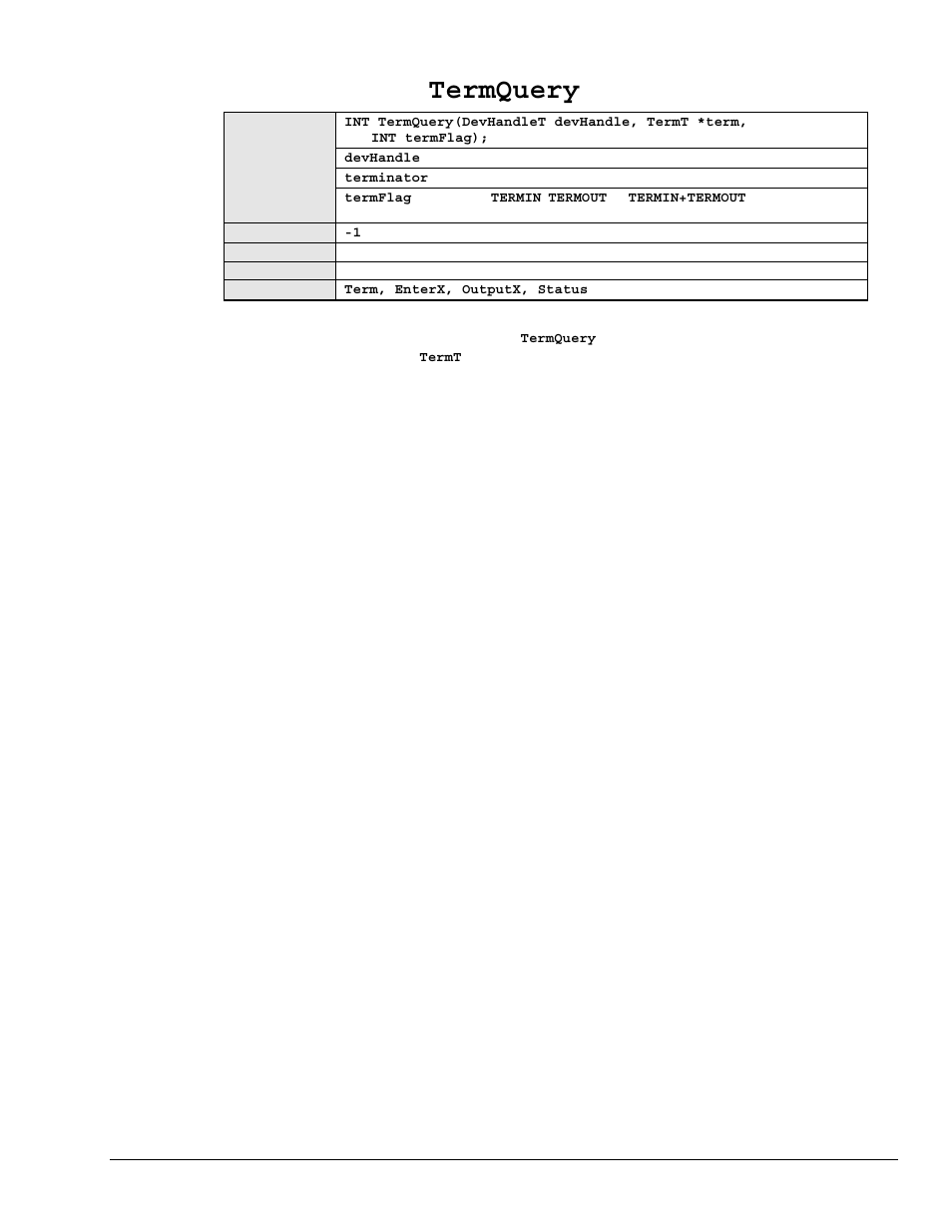 Termquery | Measurement Computing Personal488 rev.3.0 User Manual | Page 125 / 150