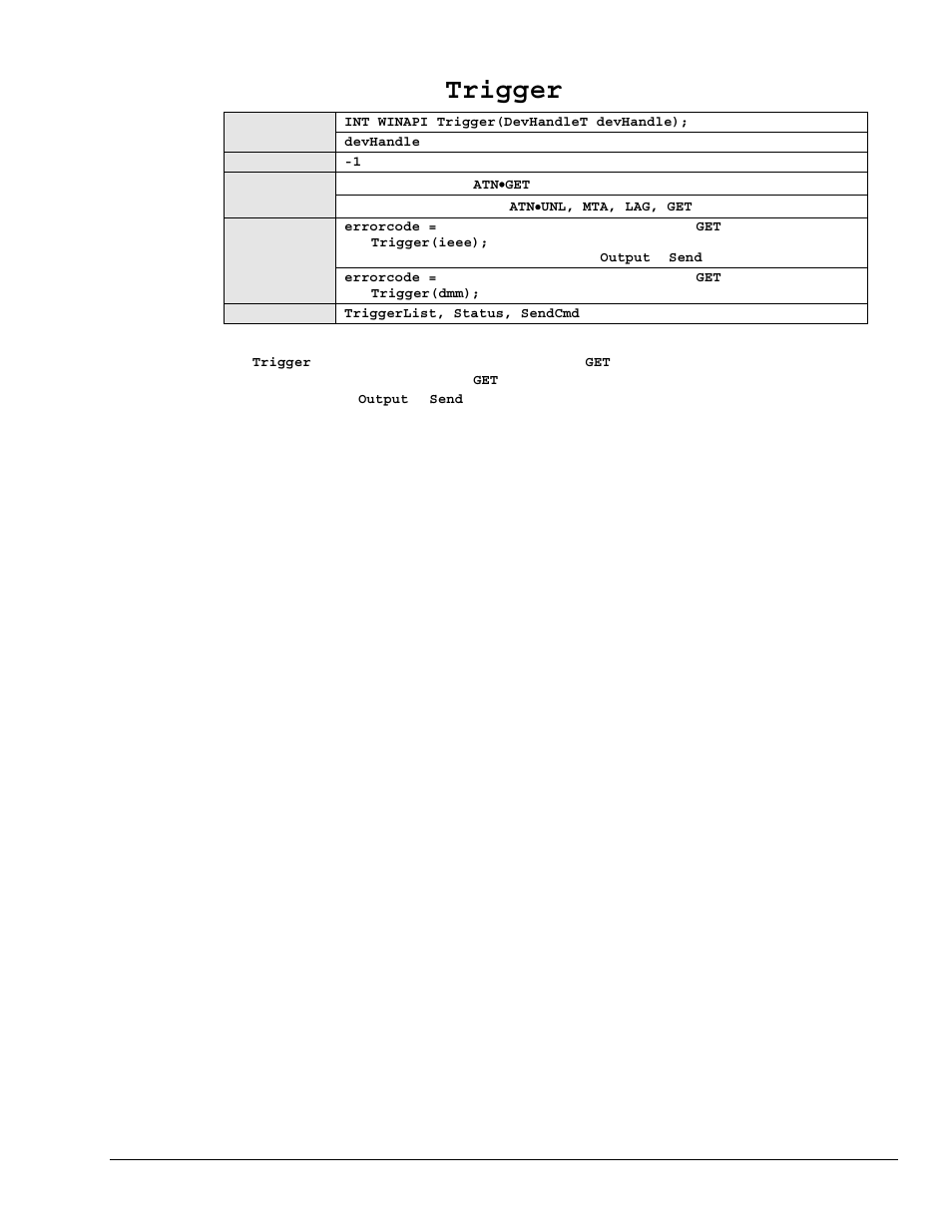 Trigger | Measurement Computing Personal488 rev.3.0 User Manual | Page 128 / 150
